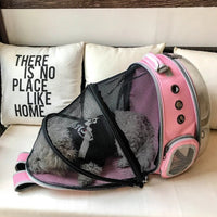 HKM-7085117 Breathable Transparent Cat Travel Backpack with Expansion for Pets Up to 12 kg