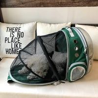 HKM-7085117 Breathable Transparent Cat Travel Backpack with Expansion for Pets Up to 12 kg