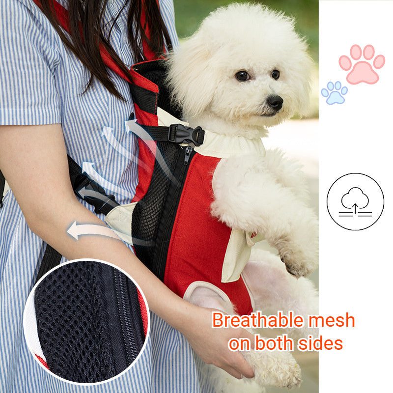 HKM-7086141 Pet Front Carrier Sling Bag for Dogs and Cats - Breathable Portable Backpack with Cross Shoulder Strap