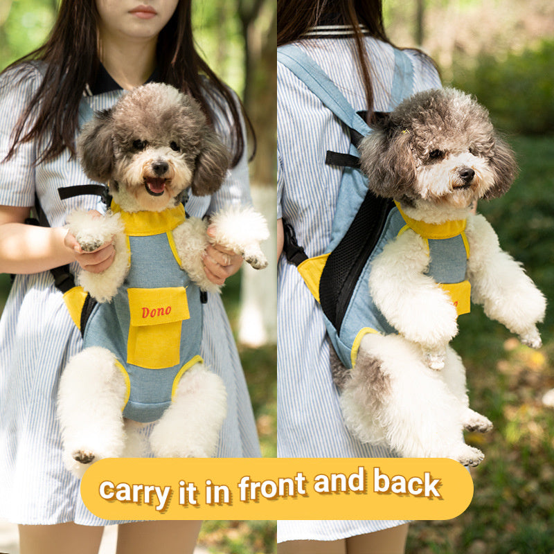 HKM-7086141 Pet Front Carrier Sling Bag for Dogs and Cats - Breathable Portable Backpack with Cross Shoulder Strap