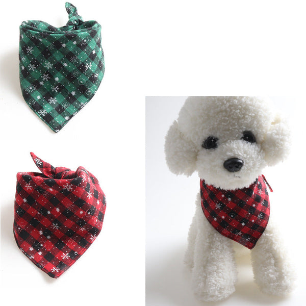 HKM-7086269 Pet Triangle Bandana Scarf Collar for Dogs and Cats - Soft Cloth, Multiple Colors Available