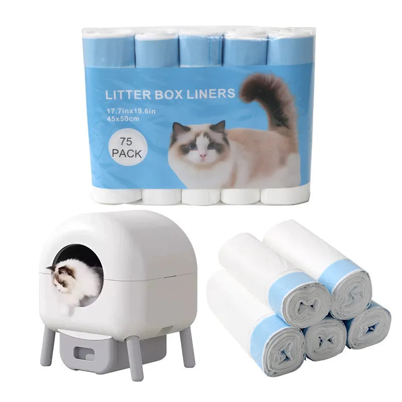 HKM-708627 Durable Tear-Resistant Cat Litter Box Liners for Easy Cleanup, Eco-Friendly Design
