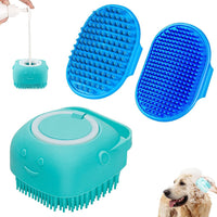 HKM-7086525 3-Piece Dog Bath Brush Set with Adjustable Massage and Shampoo Brushes