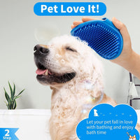 HKM-7086525 3-Piece Dog Bath Brush Set with Adjustable Massage and Shampoo Brushes