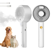 HKM-708691 4-in-1 Cat & Dog Grooming Steam Brush for Shedding, Massage, Self-Cleaning, and Tangle Removal