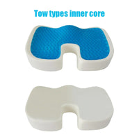 HKM-708691 Orthopedic Gel Seat Cushion with Memory Foam for Tailbone Pain Relief and Non-Slip Design