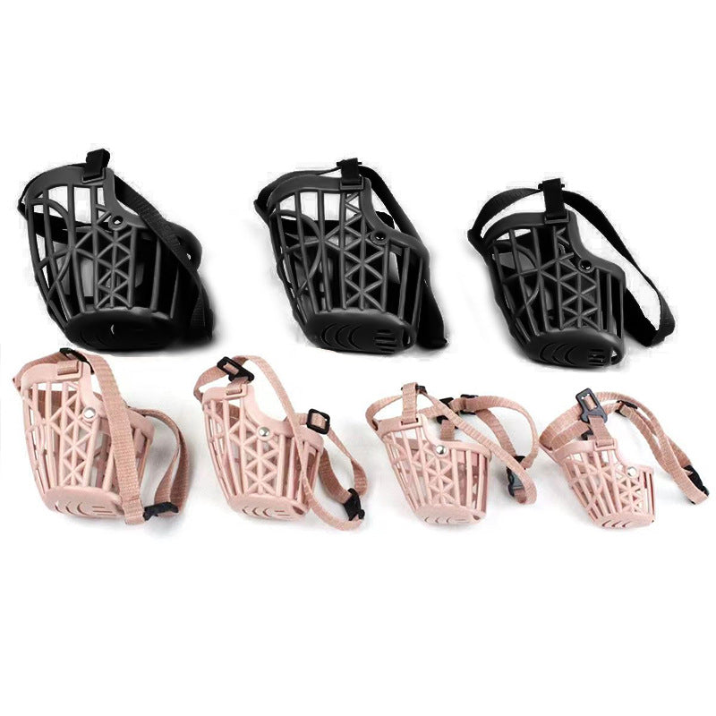 HKM-7088317 Anti-Bark and Anti-Bite Dog Muzzle for Small and Medium Pets - Nylon Strap Mouth Cover