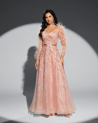 HKM-708883 Elegant Pink Evening Dress for Special Occasions - Model EZ25028