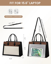 HKM-708883 Stylish Women's Briefcase for Office and Travel - Fits 15.6 to 17-Inch Laptops