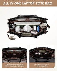 HKM-708883 Stylish Women's Briefcase for Office and Travel - Fits 15.6 to 17-Inch Laptops