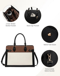 HKM-708883 Stylish Women's Briefcase for Office and Travel - Fits 15.6 to 17-Inch Laptops