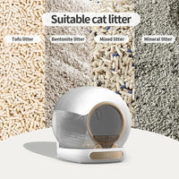 HKM-708947 Automatic Self-Cleaning Cat Litter Box with 65L Capacity and Smart WiFi Features for Multiple Cats