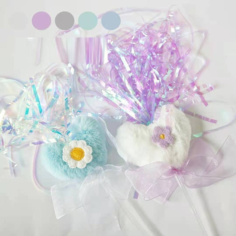 HKM-708947 Plush Love Tassel Funny Cat Stick Toy