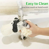 HKM-7091901 Durable Plush Dog Toy with Squeaker and Crinkle Ears, Chew Toy for Small, Medium, and Large Dogs