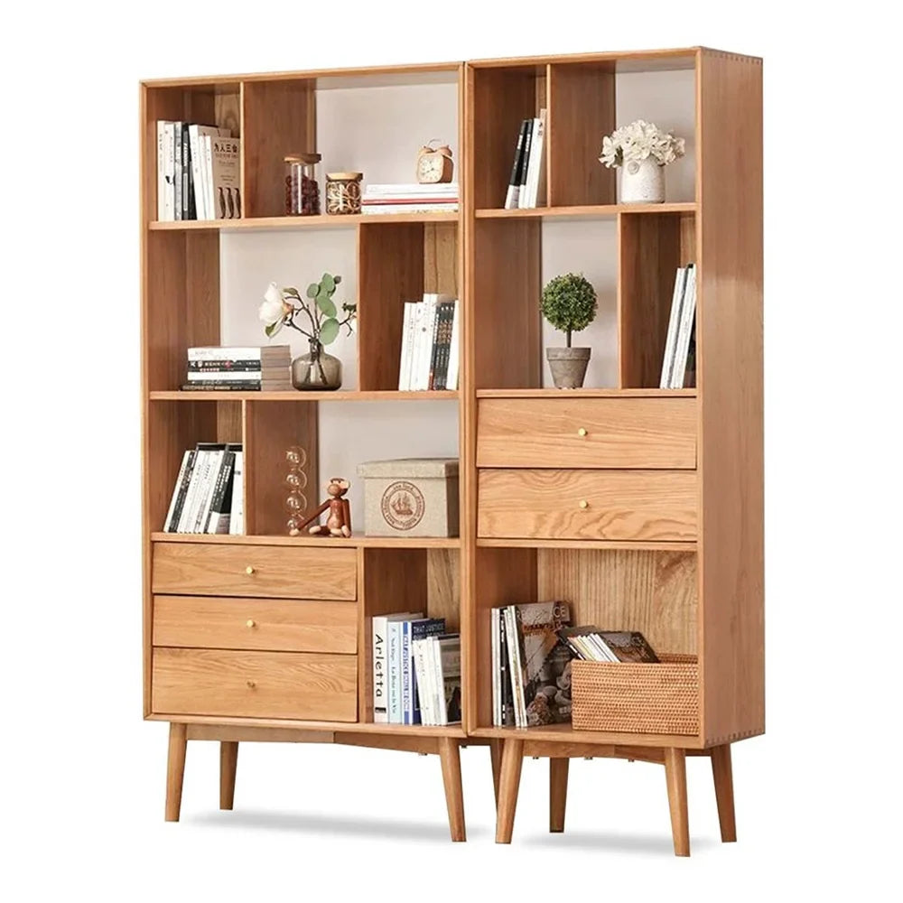 HKM-709203 Modern Wooden Bookcase for Home, Office, School, and Workshop Shelving