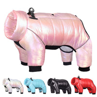 HKM-709203 Warm Waterproof Dog Down Jacket for Small Dogs - Cotton Two-Leg Design for Winter Comfort