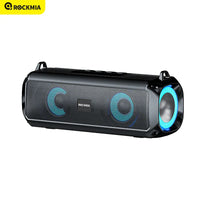 HKM-709331 Portable 2-in-1 Wireless Bass Speakers with RGB LED Light and Bluetooth Connectivity