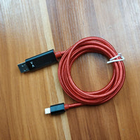 HKM-709395 Nylon Smart Display Data Cable for iPhone and Android Devices – Fast Charging and Data Transfer