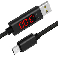 HKM-709395 Nylon Smart Display Data Cable for iPhone and Android Devices – Fast Charging and Data Transfer