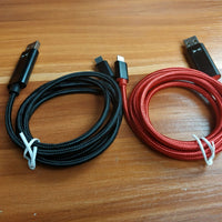 HKM-709395 Nylon Smart Display Data Cable for iPhone and Android Devices – Fast Charging and Data Transfer