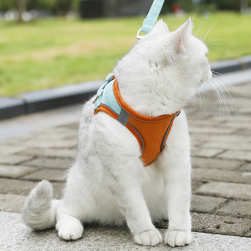 HKM-7094205 Small Dog Vest with Hand-Holding Rope - Multiple Color Options Available
