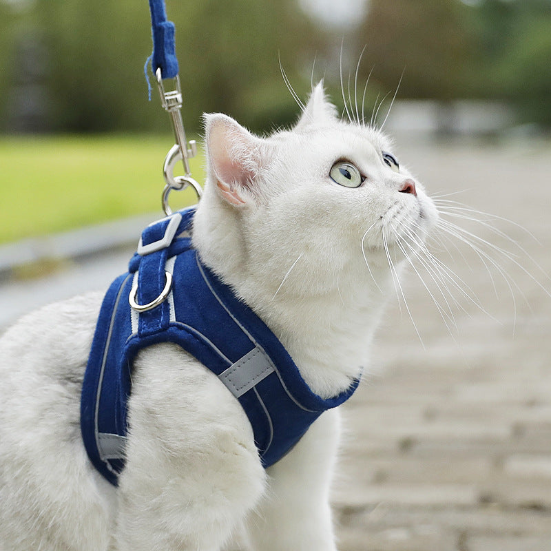 HKM-7094205 Small Dog Vest with Hand-Holding Rope - Multiple Color Options Available