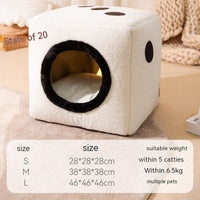 HKM-7094461 Cozy Windproof Pumpkin-Themed Pet Bed for Cats and Small Dogs