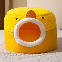 HKM-7094461 Cozy Windproof Pumpkin-Themed Pet Bed for Cats and Small Dogs