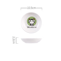 HKM-7094589 Handmade 4-Inch Ceramic Snack Plate for Cats and Dogs