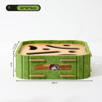 HKM-7095229 Interactive Cat Puzzle Toy - Turntable Design with Multiple Styles in Felt