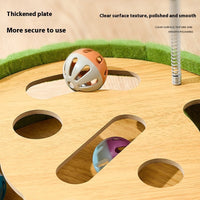 HKM-7095229 Interactive Cat Puzzle Toy - Turntable Design with Multiple Styles in Felt