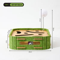 HKM-7095229 Interactive Cat Puzzle Toy - Turntable Design with Multiple Styles in Felt