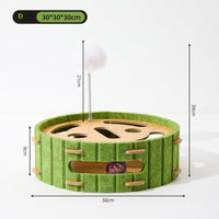 HKM-7095229 Interactive Cat Puzzle Toy - Turntable Design with Multiple Styles in Felt
