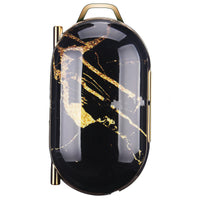 HKM-709523 Electroplated Hard Shell Bluetooth Headset Cover for iPhone Models - Simple Flip Design in Lattice Pattern