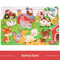 HKM-709779 30-Piece Wooden Jigsaw Puzzle for Toddlers - Educational Montessori Animal Game for Kids