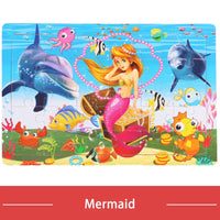 HKM-709779 30-Piece Wooden Jigsaw Puzzle for Toddlers - Educational Montessori Animal Game for Kids