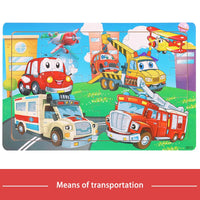 HKM-709779 30-Piece Wooden Jigsaw Puzzle for Toddlers - Educational Montessori Animal Game for Kids