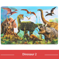 HKM-709779 30-Piece Wooden Jigsaw Puzzle for Toddlers - Educational Montessori Animal Game for Kids