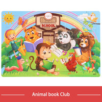 HKM-709779 30-Piece Wooden Jigsaw Puzzle for Toddlers - Educational Montessori Animal Game for Kids