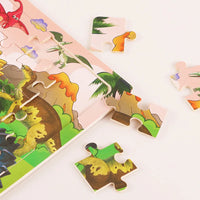 HKM-709779 30-Piece Wooden Jigsaw Puzzle for Toddlers - Educational Montessori Animal Game for Kids
