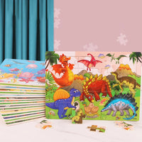 HKM-709779 30-Piece Wooden Jigsaw Puzzle for Toddlers - Educational Montessori Animal Game for Kids