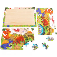 HKM-709779 30-Piece Wooden Jigsaw Puzzle for Toddlers - Educational Montessori Animal Game for Kids