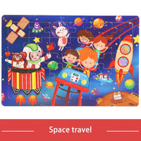 HKM-709779 30-Piece Wooden Jigsaw Puzzle for Toddlers - Educational Montessori Animal Game for Kids