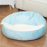 HKM-7098429 Cozy Orthopedic Dog Bed with Hooded Blanket - Waterproof and Dirt Resistant Cuddler for Cats and Puppies