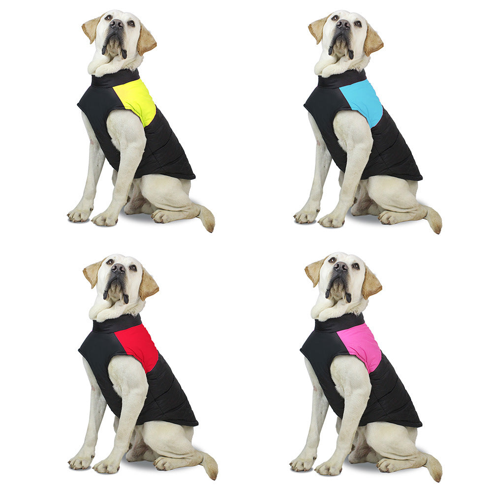 HKM-7099837 Waterproof Dog Padded Vest Zipper Jacket Coat for Small to Large Dogs