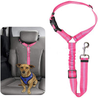HKM-7099965 Elastic Reflective Dog Car Harness with Traction Rope and Strap