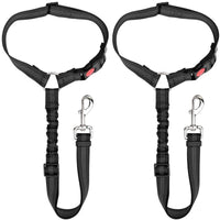 HKM-7099965 Elastic Reflective Dog Car Harness with Traction Rope and Strap