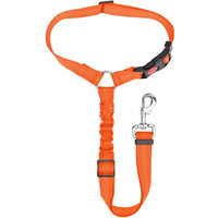 HKM-7099965 Elastic Reflective Dog Car Harness with Traction Rope and Strap