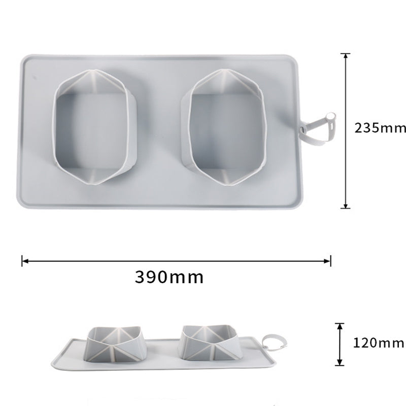 HKM-7101629 Portable Collapsible Silicone Pet Bowls for Dogs and Cats - Lightweight Travel Feeding Dishes