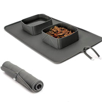 HKM-7101629 Portable Collapsible Silicone Pet Bowls for Dogs and Cats - Lightweight Travel Feeding Dishes